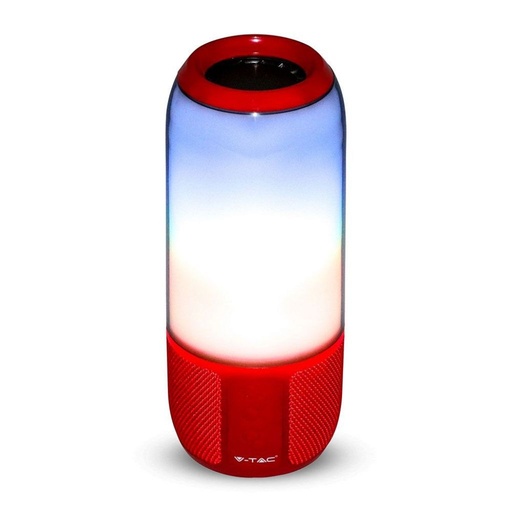 V-TAC Lampada LED da Tavolo 2 LED 3W Multifunzione Speaker Bluetooth USB e TF CARD Colore Blu con Luci RGB