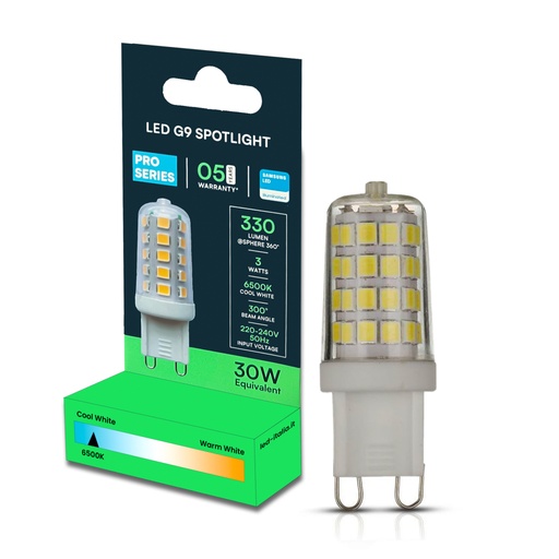 LED Spotlight SAMSUNG CHIP - G9 3W Plastic 4000K