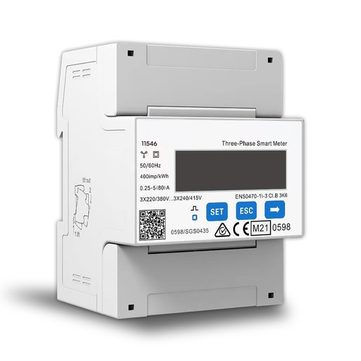 [11546] V-TAC Smart Meter CHINT Trifase Contatore Bidirezionale 3*230V/400V RS485 per Misurazione Precisa e Controllo Energetico Avanzato