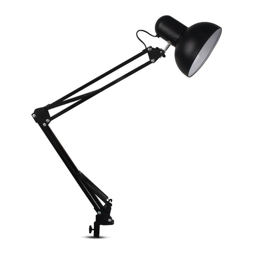 [40361] V-TAC Lampada LED da Tavolo con Attacco E27 con Staffa d'Aggancio e Braccio Regolabile Colore Nero