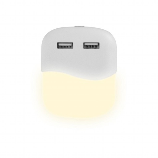 LED Night Light with USB Square 3000K