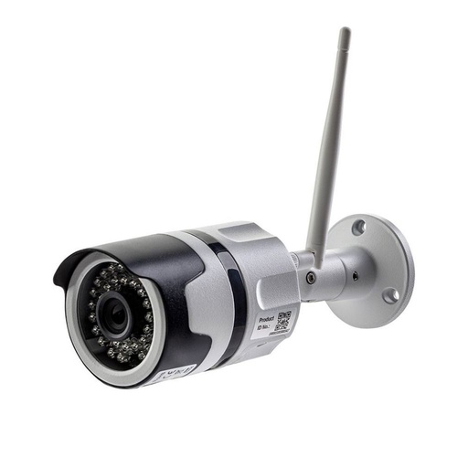 [8441] V-TAC Camera di Videosorveglianza da Interno/Esterno IP WiFi 2MP 1080px Visione Notturna Sensore Movimento 2 Canali Audio SD 64Gb